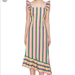 Staud Valentina Dress Link Stripe